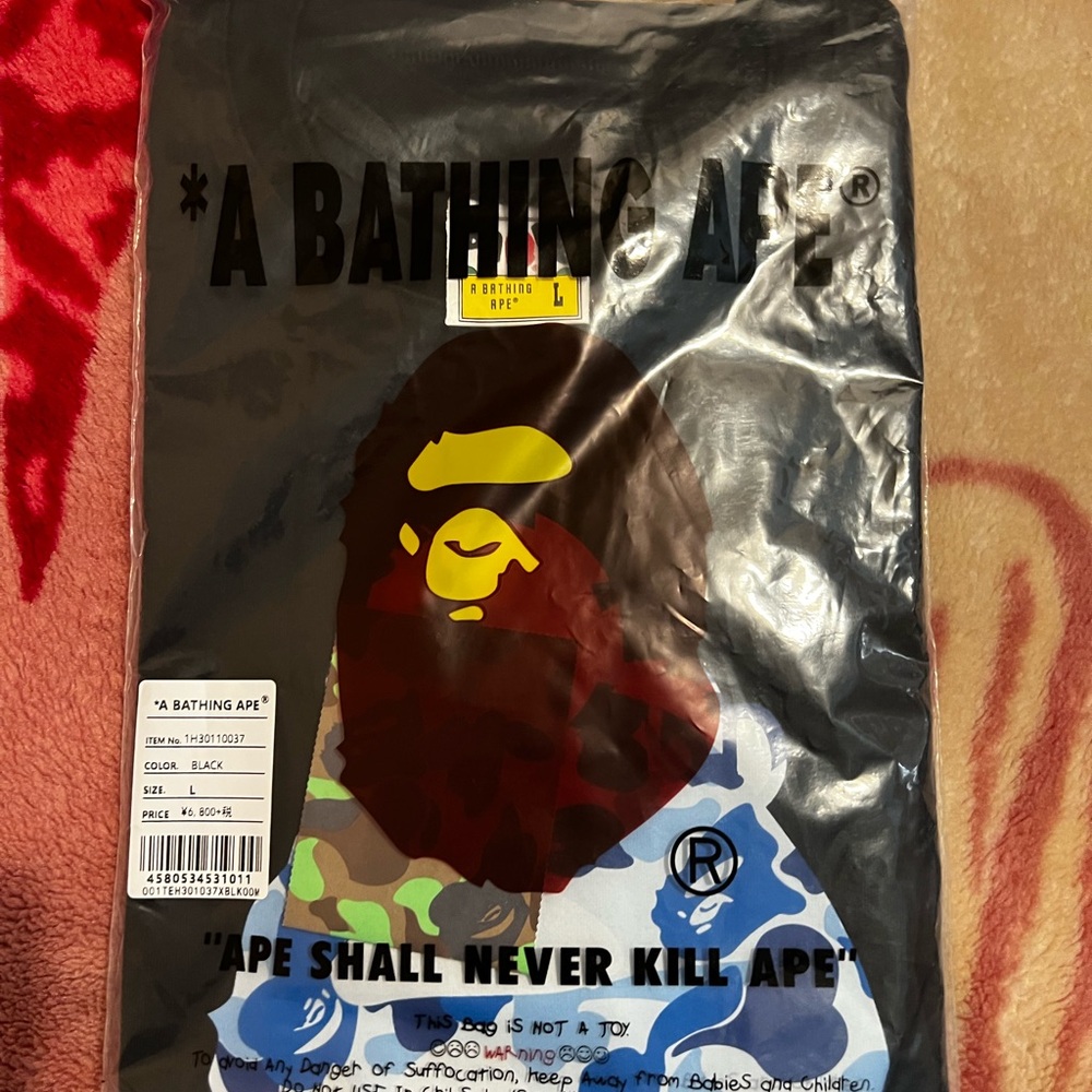 Bape Black and Blue Camo Short Sleeve Tee